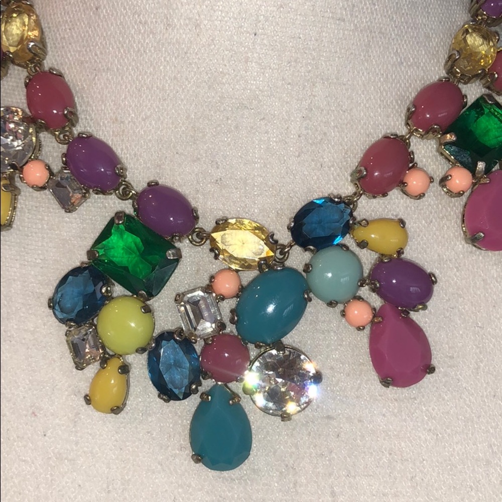 Like New! J. Crew Rhinestone Statement Necklace - image 1